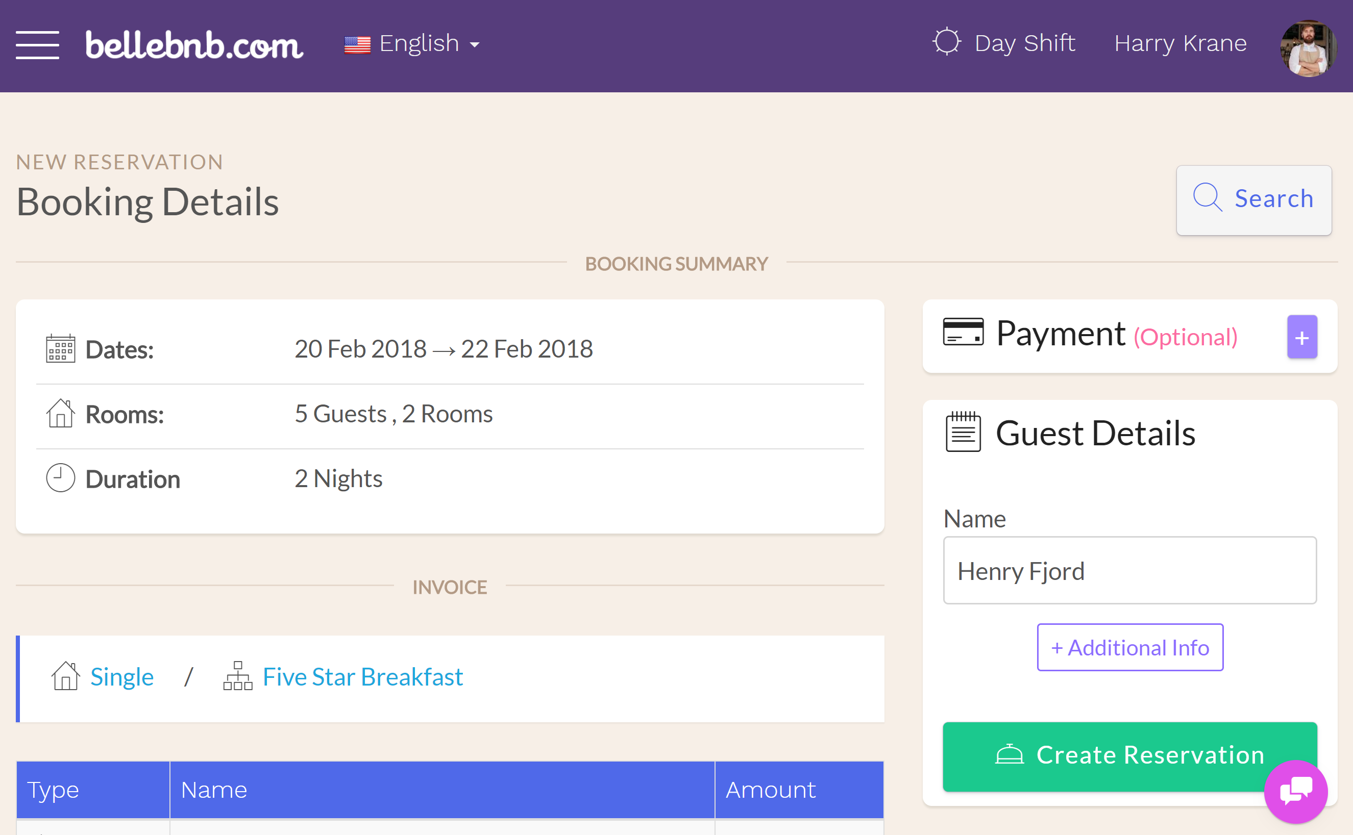 You can see the additional rooms for the reservation in the ‘Booking Summary’ section of the reservation details for the main room. The additional rooms will link back to the main room for the group.