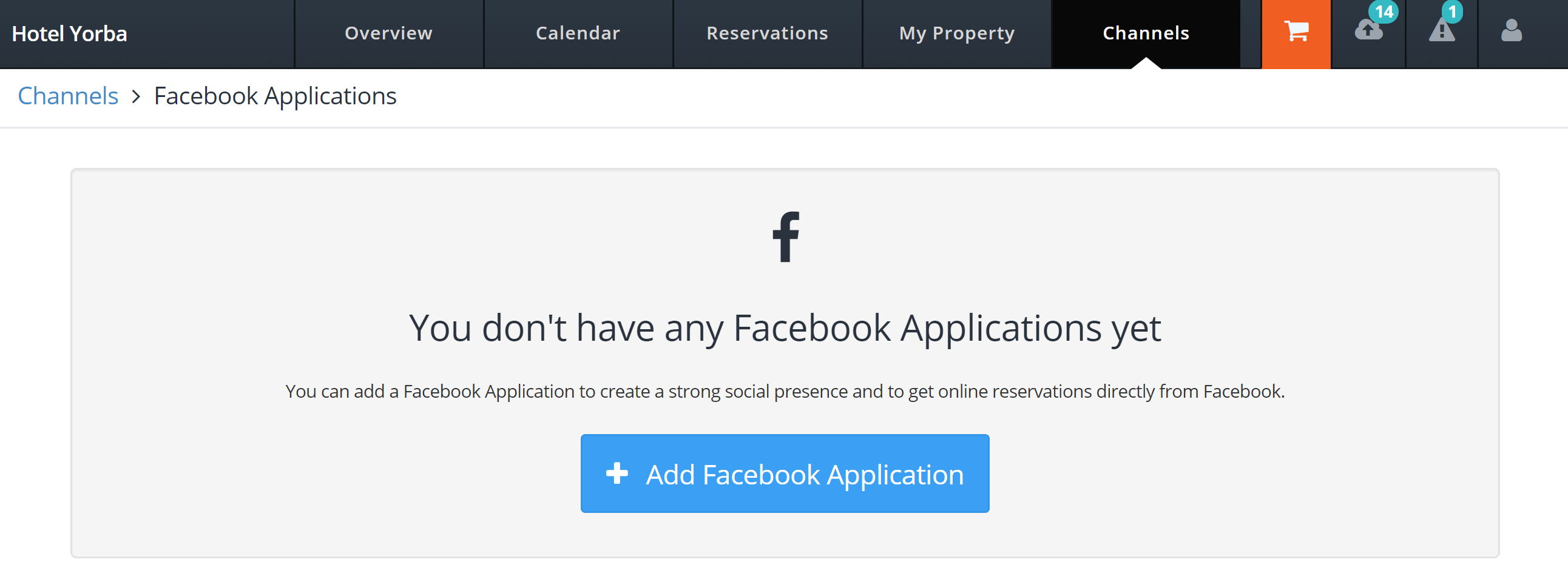 Facebook Integration You can accept reservations directly from your hotel’s Facebook page using one of the embedding widgets available through our channel manager. Adding a booking widget can be done in just a couple of steps, and all your reservations that come in through your Facebook page are commission free Facebook Integration You can accept reservations directly from your hotel’s Facebook page using one of the embedding widgets available through our channel manager. Adding a booking widget can be done in just a couple of steps, and all your reservations that come in through your Facebook page are commission free