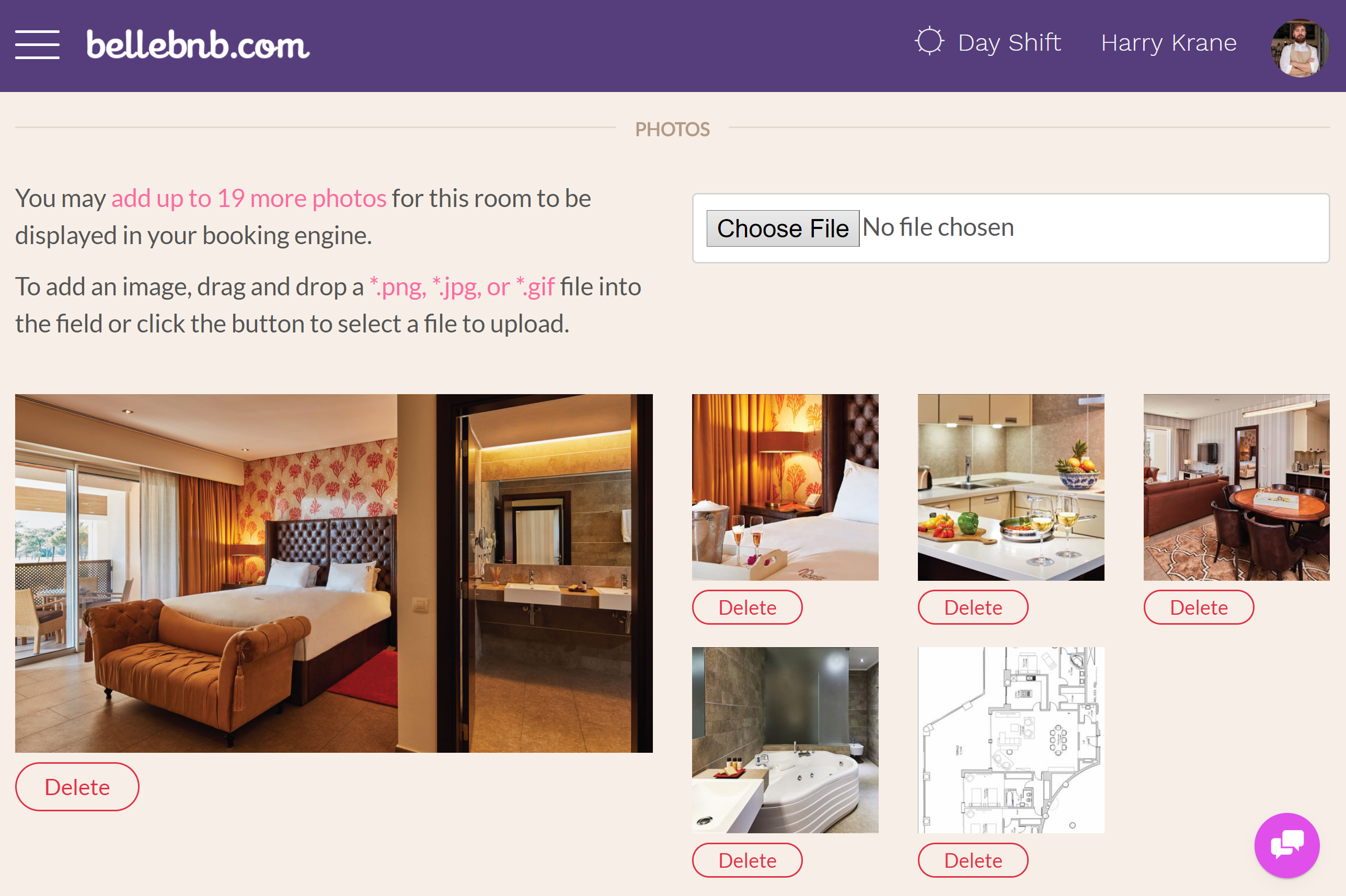 You should also add photos for your room types to see how your hotel will look to your potential guests. Go to ‘My Hotel > Room Types’ and select any room.
