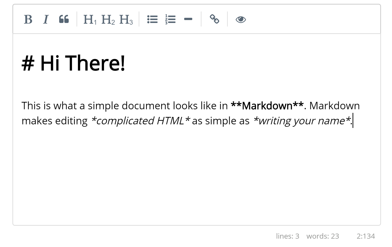 Modifica in Markdown HTML